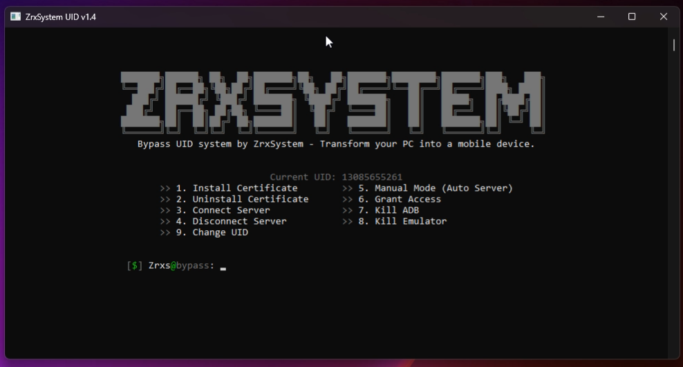 ZrxBypass UID